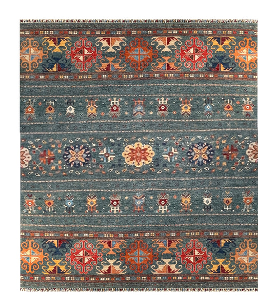 25213- Royal Chobi Ziegler Afghan Hand-Knotted Contemporary/Traditional/Size: 9'5" x 8'4"