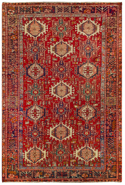 24968- Heriz Hand-Knotted/Handmade Persian Rug/Carpet Traditional/Authentic/Size: 11'5" x 8'0"/348cm x 244cm