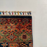 25013- Chobi Ziegler Afghan Hand-Knotted Contemporary/Traditional/Size: 9'3" x 6'8"