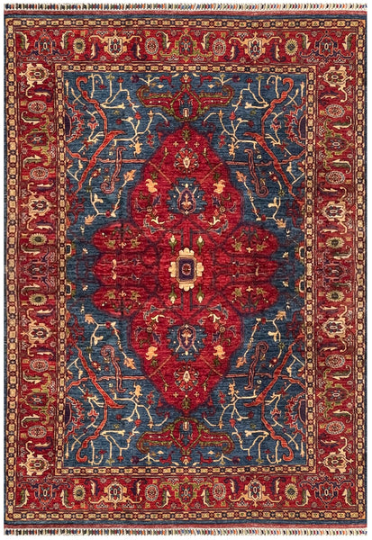 25012- Chobi Ziegler Afghan Hand-Knotted Contemporary/Carpet/Traditional/Size: 10'1" x 6'8"