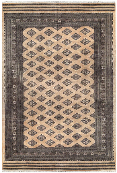 25191- Jaldar Hand-knotted/Handmade Pakistani Rug/Carpet Traditional Authentic/Size: 9'1" x 6'1"