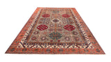 24987- Chobi Ziegler Afghan Hand-Knotted Contemporary/Modern Runner/Size: 10'2" x 8'4"/310cm x 254cm