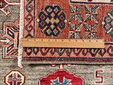 24987- Chobi Ziegler Afghan Hand-Knotted Contemporary/Modern Runner/Size: 10'2" x 8'4"