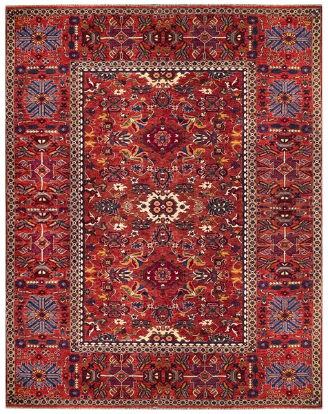 25005- Chobi Ziegler Afghan Hand-Knotted/Handmade/Contemporary/Traditional/Size: 11'9" x 9'2"