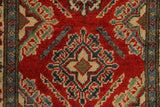 22806 - Kazak Afghan Hand-knotted Contemporary/Modern Nomadic/Tribal Carpet/Rug/Size: 3'1" x 1'10"