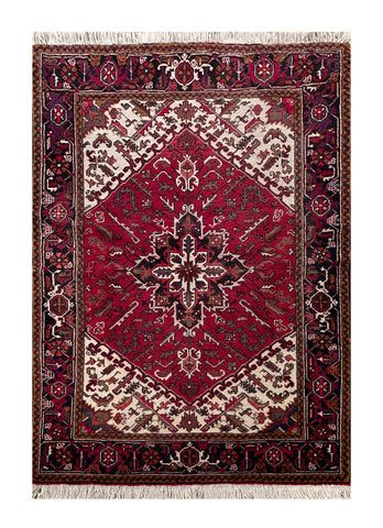 25333- Heriz Hand-Knotted/Handmade Persian Rug/Carpet Traditional/Authentic/Size: 6'10" x 4'8"