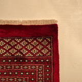 25211-Bokhara Hand-Knotted/Handmade Pakistani Rug/Carpet Tribal/Nomadic Authentic/ Size: 9'9" x 7'10"