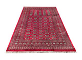 25300-Bokhara Hand-Knotted/Handmade Pakistani Rug/Carpet Tribal/Nomadic Authentic/ Size: 9'1" x 6'2"