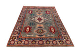 25321-Kazak Hand-Knotted/Handmade Afghan Rug/Carpet Tribal/Nomadic Authentic/ Size: 7’11” x 5’7”