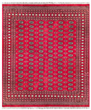 25291-Bokhara Hand-Knotted/Handmade Pakistani Rug/Carpet Tribal/Nomadic Authentic/ Size/: 9'11" x 8'1"/302cm x 246cm