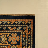 25312-Kazak Hand-Knotted/Handmade Afghan Rug/Carpet Tribal/Nomadic Authentic/ Size: 7’10” x 5’6”