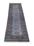 25228-Bokhara Hand-Knotted/Handmade Pakistani Rug/Carpet Tribal/Nomadic Authentic/ Size: 8'0" x 2'6"