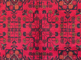 25304- Khal Mohammad Afghan Hand-Knotted Authentic/Traditional/Carpet/Rug/ Size: 6'6" x 4'4"