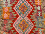 25155- Kelim Hand-Woven/Flat Weaved/Handmade Afghan Rug/Carpet Tribal/Nomadic Authentic/Size: 4'3" x 2'10"