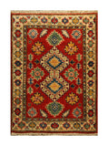 22838 - Kazak Afghan Hand-knotted Contemporary/Modern Nomadic/Tribal Carpet/Rug/Size: 2'11" x 2'0"