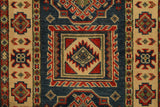 22793 - Kazak Afghan Hand-knotted Contemporary/Nomadic/Tribal Carpet/Rug/Size: 2'11" x 1'11"