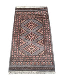 25097- Jaldar Hand-knotted/Handmade Pakistani Rug/Carpet Traditional Authentic/Size: 3'4" x 2'1"