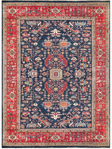 25007- Chobi Ziegler Afghan Hand-Knotted/Handmade/Contemporary/Traditional/Size: 11'9" x 8'11"/358cm x 272cm
