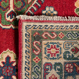 23777- Kazak Afghan Hand-knotted Contemporary/Nomadic/Tribal Carpet/Rug/ Size: 6'11" x 4'9"