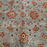 19281-Chobi Ziegler Hand-knotted/Handmade Afghan Rug/Carpet Traditional Authentic/ Size: 8'0" x 5'7"