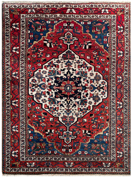 19771- Bakhtiar Hand-Knotted/Handmade Persian Rug/Carpet Traditional Authentic/ Size: 6'9" x 5'0"