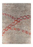 24852- Damask Hand-Knotted/Handmade Indian Rug/Carpet Modern Authentic / Size: 8'0" x 5'8"