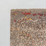 24852- Damask Hand-Knotted/Handmade Indian Rug/Carpet Modern Authentic / Size: 8'0" x 5'8"/244cm x 172cm