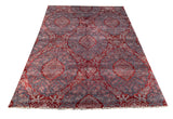 24851- Damask Hand-Knotted/Handmade Indian Rug/Carpet Modern Authentic / Size: 8'0" x 5'8"/244cm x 173cm