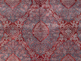24851- Damask Hand-Knotted/Handmade Indian Rug/Carpet Modern Authentic / Size: 8'0" x 5'8"/244cm x 173cm
