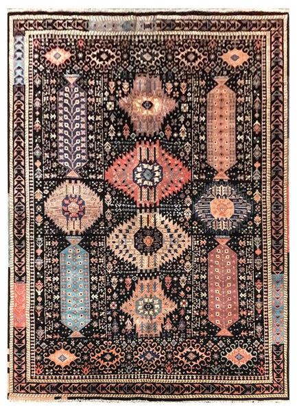 24855- Damask Hand-Knotted/Handmade Indian Rug/Carpet Modern Authentic / Size: 10'0" x 8'0"