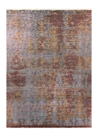 24854- Damask Hand-Knotted/Handmade Indian Rug/Carpet Modern Authentic / Size: 13'2" x 10'0"