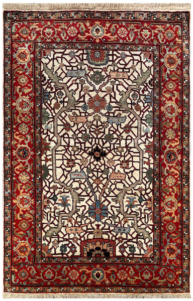 24769 - Royal Heriz Hand-Knotted/Handmade Indian Rug/Carpet Traditional/Authentic/Size: 6'1" x 4'0"/186cm x 122cm