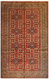 16077-Royal Kazak Hand-Knotted/Handmade Afghan Rug/Carpet Tribal/Nomadic Authentic/ Size: 5'10" x 4'9"