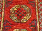 16068-Khal Mohammad Hand-Knotted/Handmade Afghan Rug/Carpet Traditional/Authentic/Size: 5'1" x 2'11"