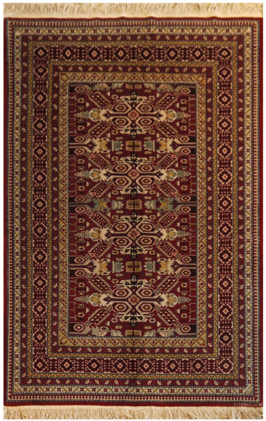 16060-Royal Shirvan Hand-Knotted/Handmade Azerbaijan Rug/Carpet Tribal/Nomadic Authentic/Size :7'5" x 4'9"