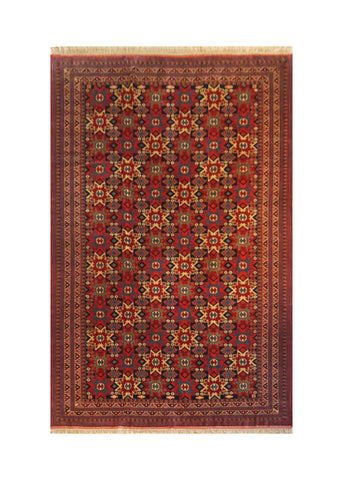 16043-Royal Shirvan Hand-Knotted/Handmade Russia Rug/Carpet Tribal/Nomadic Authentic/Size: 9'8" x 7'3"
