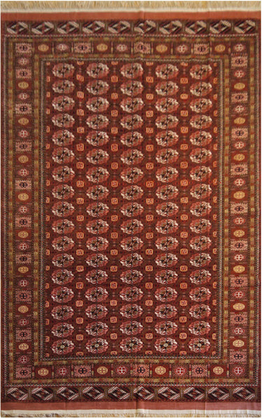 16600-Royal Khal Mohammad Hand-Knotted/Handmade Afghan Rug/Carpet Tribal/Nomadic Authentic/ Size: 9'0" x 6'6"