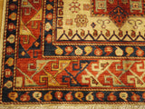 16296-Kazak Hand-Knotted/Handmade Afghan Rug/Carpet Tribal/Nomadic Authentic/ Size: 6'5" x 5'1"
