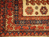 16301-Kazak Hand-Knotted/Handmade Afghan Rug/Carpet Tribal/Nomadic Authentic/ Size: 6'1" x 4'2"