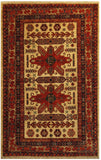 16301-Kazak Hand-Knotted/Handmade Afghan Rug/Carpet Tribal/Nomadic Authentic/ Size: 6'1" x 4'2"