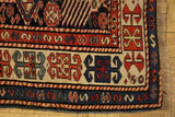 16035-Ghazaf Kazak Hand-Knotted/Handmade Russian Rug/Carpet Tribal/Nomadic Authentic 9'8" x 4'2"