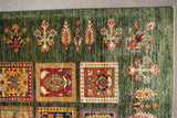 19269-Chobi Ziegler Hand-Knotted/Handmade Afghan Rug/Carpet Tribal/Nomadic Authentic/ Size: 6'5" x 5'2"