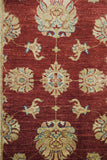 19338-Chobi Ziegler Handmade/Hand-knotted Afghan Rug/Carpet Tribal/Nomadic Authentic/ Size: 10'0" x 2'9"