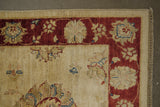 19308-Chobi Ziegler Hand-Knotted/Handmade Afghan Rug/Carpet Tribal/Nomadic Authentic/ Size: 11'9" x 2'8"