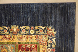 19304-Chobi Ziegler Hand-Knotted/Handmade Afghan Rug/Carpet Tribal/Nomadic Authentic/ Size: 7'7" x 5'9"
