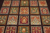 19302-Chobi Ziegler Hand-Knotted/Handmade Afghan Rug/Carpet Tribal/Nomadic Authentic/ Size: 7'1" x 5'11"