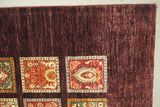 19302-Chobi Ziegler Hand-Knotted/Handmade Afghan Rug/Carpet Tribal/Nomadic Authentic/ Size: 7'1" x 5'11"