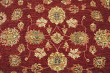 19255-Chobi Ziegler Hand-Knotted/Handmade Afghan Rug/Carpet Tribal/Nomadic Authentic/ Size: 8'3" x 5'9"