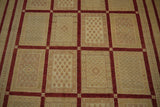 19112-Chobi Ziegler Hand-Knotted/Handmade Afghan Rug/Carpet Tribal/Nomadic Authentic/ Size: 9'5''x 6'8''
