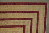 19112-Chobi Ziegler Hand-Knotted/Handmade Afghan Rug/Carpet Tribal/Nomadic Authentic/ Size: 9'5''x 6'8''